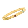 Ross-simons Multi-gemstone Floral Bangle Bracelet In 18kt Gold Over Sterling In Gold