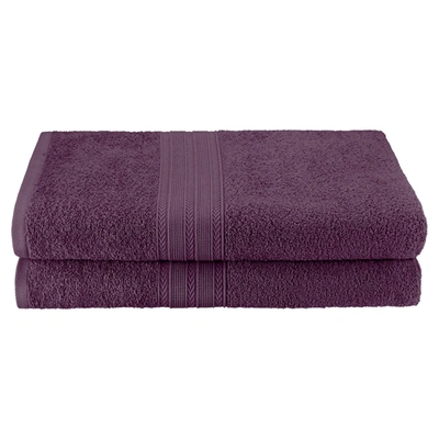 Superior Eco-friendly 100%  Cotton Ring-spun 2-piece Bath Sheet Set In Beige