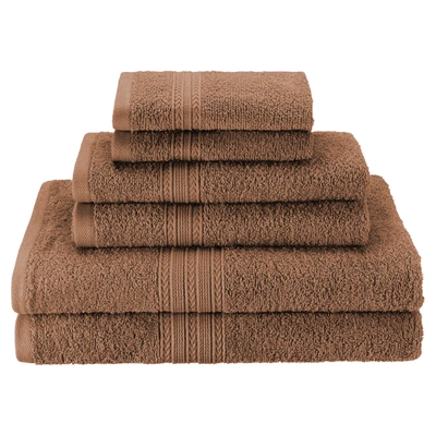 Superior Eco-friendly Ringspun Cotton Modern Absorbent 6-piece Towel Set