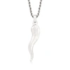 Ross-simons Men's Sterling Silver Italian Horn Pendant Necklace In Silver