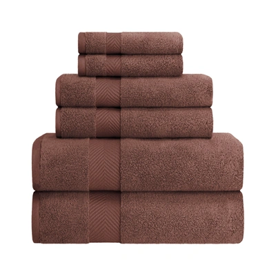 Superior Contemporary Quick-drying Zero-twist Cotton Assorted 6-piece Towel Set