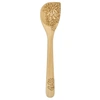 Talisman Designs Laser Etched Beechwood Corner Spoon, Succulent Collection In Brown