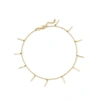 RS PURE BY ROSS-SIMONS 14KT YELLOW GOLD SPIKE DROP ANKLET