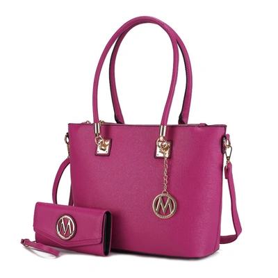 Mkf Collection By Mia K Vanessa Tote Handbag & Wallet Set In Pink