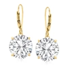 Ross-simons Cz Drop Earrings In 14kt Yellow Gold In Gold