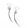 Sohi Women Silver Color Silver Plated Designer Stone Drop Earring In Silver