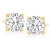 Ross-simons Diamond Stud Earrings In 14kt Yellow Gold In Gold