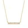 RS PURE ROSS-SIMONS CHANNEL-SET BAGUETTE DIAMOND BAR NECKLACE IN 14KT YELLOW GOLD