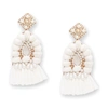 Sohi White Color Boho White Beaded Earring For Women's In Silver