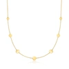 Rs Pure Ross-simons Italian 14kt Yellow Gold Multi-size Disc Station Necklace In White