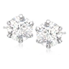 Ross-simons Moissanite Stud Earrings In Sterling Silver In Silver
