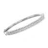Ross-simons Diamond Bangle Bracelet In Sterling Silver In Silver