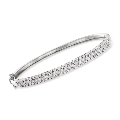 ROSS-SIMONS DIAMOND BANGLE BRACELET IN STERLING SILVER