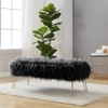 Posh Habitat Faux Fur Bench Ottoman
