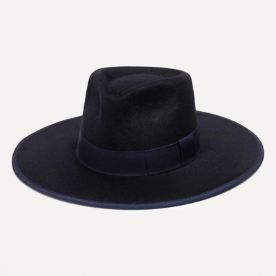 Wyeth Carter Hat In Midnight Blue In Black