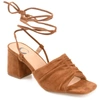 Journee Collection Felisity Vegan Lace-up Tie Pump In Green