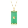 CANARIA FINE JEWELRY CANARIA JADE "GOOD FORTUNE" PENDANT NECKLACE IN 10KT YELLOW GOLD