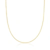 Ross-simons 0.6mm 14kt Yellow Gold Wheat Chain Necklace In White