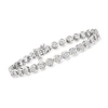 Ross-simons 3.00- Bezel-set Diamond Tennis Bracelet In Sterling Silver In Silver