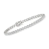 Ross-simons Diamond Tennis Bracelet In 14kt Yellow Gold In Silver