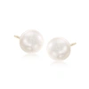 Ross-simons 13-14mm Cultured Baroque Pearl Stud Earrings In 14kt Yellow Gold In White