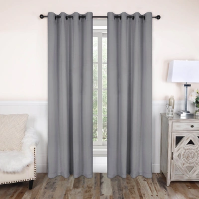 Superior Blackout Drapes Thermal Bedroom  Curtains Grommet Curtain Panels Energy Saving Curtains By  In Silver
