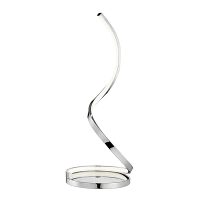 Finesse Decor Modern Spiral Led Table Lamp In Silver