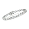 Ross-simons Cz Tennis Bracelet In Sterling Silver In Silver