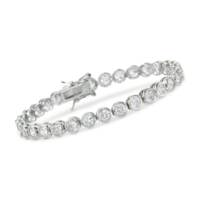 Ross-simons Cz Tennis Bracelet In Sterling Silver