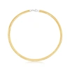 Ross-simons Italian 6mm Reversible Omega Necklace In Sterling Silver And 18kt Gold Over Sterling In Silver