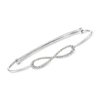 Ross-simons Diamond Accent Infinity Symbol Bangle Bracelet In Sterling Silver In Silver