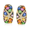 Ross-simons Multicolored Sapphire And . Diamond Starfish Drop Earrings With . Tsavorites In 14kt Yellow Gold In Multi