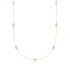 ROSS-SIMONS OVAL ETHIOPIAN OPAL STATION NECKLACE IN 14KT YELLOW GOLD