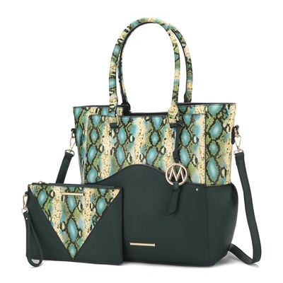Mkf Collection By Mia K Iris Vegan Leather Tote Handbag For Women In Green