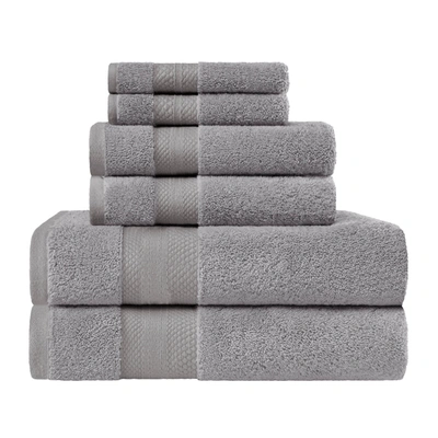 Superior Turkish Cotton Assorted  6-piece Towel Set In Black