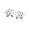 Ross-simons Lab-grown Diamond Stud Earrings In 14kt White Gold In Silver