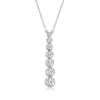 Ross-simons Diamond Graduated Necklace In 14kt White Gold In Silver