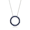 ROSS-SIMONS SAPPHIRE CIRCLE OF ETERNITY NECKLACE IN STERLING SILVER