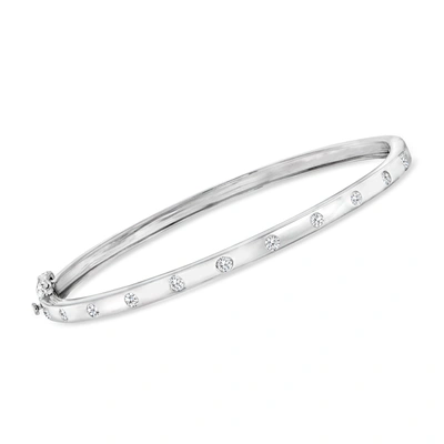 Rs Pure Ross-simons Diamond Bangle Bracelet In Sterling Silver