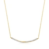 CANARIA FINE JEWELRY CANARIA DIAMOND TWISTED BAR NECKLACE IN 10KT YELLOW GOLD