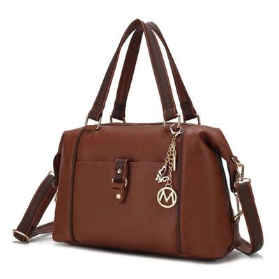 Mkf Collection By Mia K Opal Vegan Leather Medium Weekender Handbag For Women In Brown
