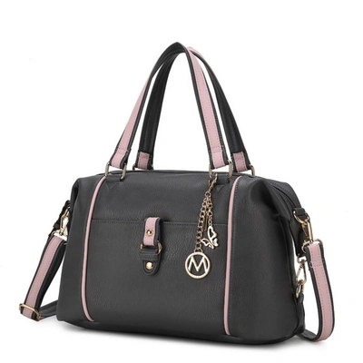 Mkf Collection By Mia K Opal Vegan Leather Medium Weekender Handbag For Women In Grey
