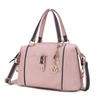 Mkf Collection By Mia K Opal Vegan Leather Medium Weekender Handbag For Women In Pink