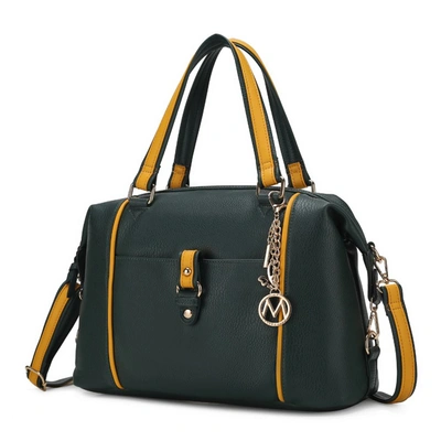 Mkf Collection By Mia K Opal Vegan Leather Medium Weekender Handbag For Women In Green