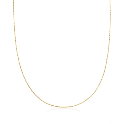 Ross-simons 1mm 14kt Yellow Gold Adjustable Rope Chain Necklace