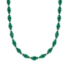 CANARIA FINE JEWELRY CANARIA EMERALD BEAD NECKLACE IN 10KT YELLOW GOLD