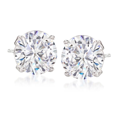 Ross-simons Cz In 14kt White Gold In Silver