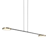 Vonn Lighting Torino Vap2192ab 39" Integrated Led Pendant Lighting Fixture With Rotating Led Disks In Antique Bras