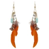Lovisa Multicoloured Feather Chain Drop Earrings In Multi