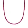 Ross-simons Ruby Necklace In 18kt Gold Over Sterling In Silver